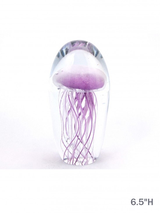 Glass Jellyfish Paperweight